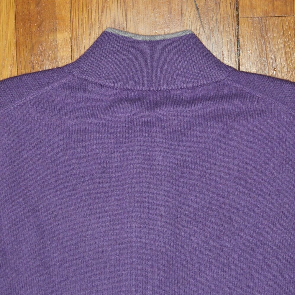 Greyson Clothiers Sebonack 1/4 Zip Golf Sweater Mens L Amalfi Wool Cashmere - Picture 5 of 5